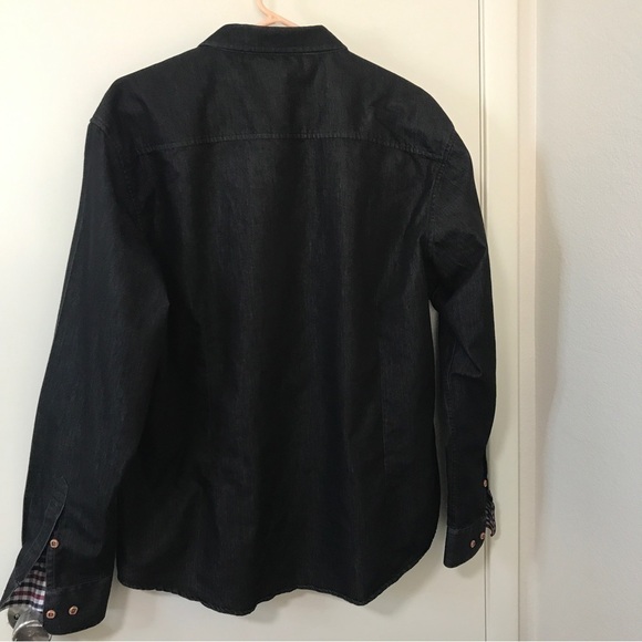 Coof Andy charcoal black button down long sleeve shirt - Picture 2 of 11